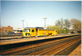 A picture of Amey Plc balast/track tamper train at Banbury station my self and release it for use in the public domain.