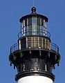 The watch room deck and lantern of the Bodie Island Lighthouse
