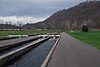 Raceway used at a fish hatchery