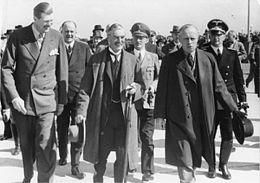 British prime minister Neville Chamberlain and German foreign minister Joachim von Ribbentrop, 1938