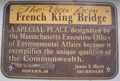 The honorary plaque on the North West side of the bridge