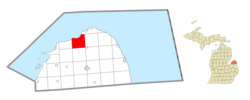 Location within Huron County