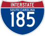 Interstate 185 marker