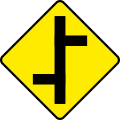 Offset side roads, left and right