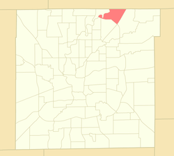 Location of Castleton within Indianapolis–Marion County, Indiana