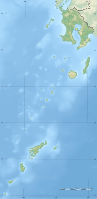 上場遺跡の位置（鹿児島県内）