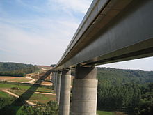 Le tablier du viaduc de Jaulny.