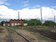 Accès aux remises des locomotives.