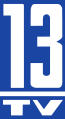 first logo, 1961–1969 (note that color TV didn't yet exist in Chile, so the blue rectangles were black on-air)