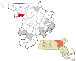 Location in Middlesex County in Massachusetts