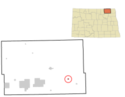 Location of Osnabrock, North Dakota