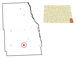 Location of Hankinson, North Dakota