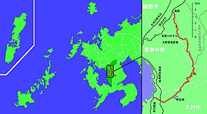 大村嬉野線の地図