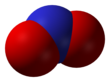 Spacefill model of nitrogen dioxide