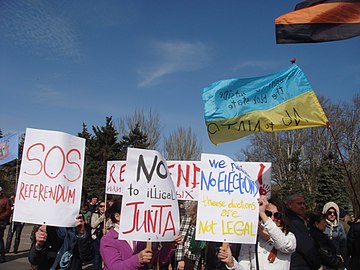 Manifestation à Odessa, 6 avril 2014.