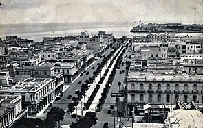 Panoramic image of the Prado. Havana, Cuba. ca 1925