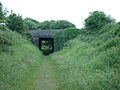 Former railway bridge at Poortown (Peel Road). The trackbed is now a footpath.