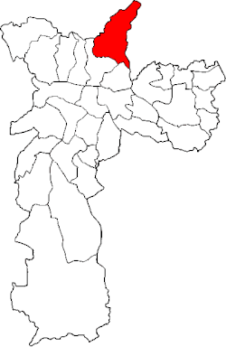 Location of the Subprefecture of Jaçanã-Tremembé in São Paulo