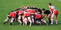 Image 22 Scrum (rugby) Credit: PierreSelim A rugby football scrum. More selected pictures