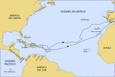 Recorrido del segundo viaje de Cristóbal Colón al Nuevo Mundo