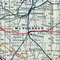 1915 Railroad Map of McPherson County