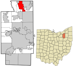 Location in Summit County and the state of Ohio.