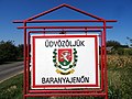 Town sign of Baranyajenő