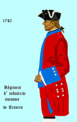 Uniforme du régiment de 1740 à 1762