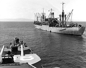 USS Titania (AKA-13) off Wonsan in September 1951