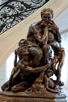 Ugolino rodeado de sus cuatro hijos (1861), yeso, Petit Palais París.