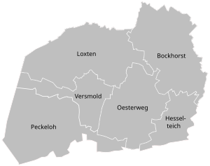 Ortsteile der Stadt Versmold