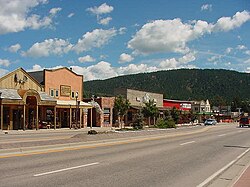 A section of historic downtown Woodland Park