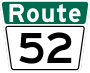 Route 52 marker
