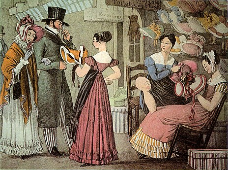 Estilos de moda em 1822.