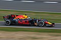 Daniel Ricciardo driving the RB13 with aerodynamic sensors during practice for the 2017 British Grand Prix