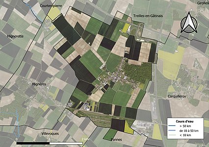 Carte orthophotographique de la commune en 2016.