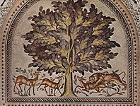 The Umayyad mosaics of Hisham's Palace closely followed classical traditions