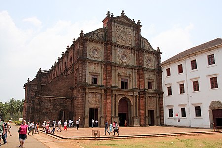 Basilica of Bom Jesus. A World Heritage Site built in Baroque style and completed in 1604 AD. It has the body of St. Francis Xavier.