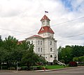 Benton County Courthouse with figure that breaks out of pediment, i think this should count --doncram