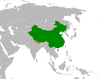 Location map for China and Nepal.