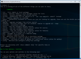 Скриншот программы Chocolatey