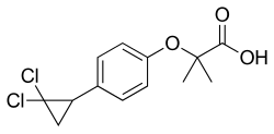 Estrutura química de Ciprofibrato