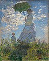 Image 14 Woman with a Parasol - Madame Monet and Her Son Painting: Claude Monet Woman with a Parasol - Madame Monet and Her Son is an oil-on-canvas painting by Claude Monet from 1875. The Impressionist work depicts his wife Camille and their son Jean during a stroll on a windy summer's day in Argenteuil. It has been held by the National Gallery of Art in Washington, D.C., since 1983. More selected pictures