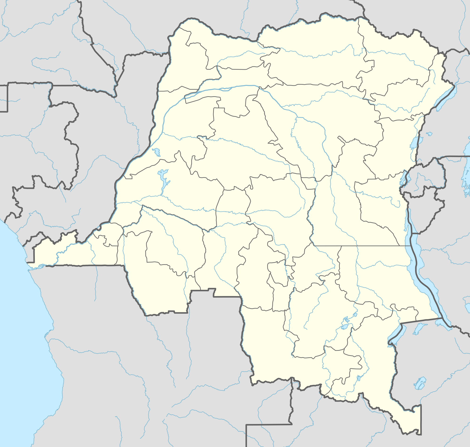 Congo conflict detailed map is located in Democratic Republic of the Congo