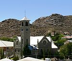 This impressive church was built in 1921 of dressed stone by the builder F. W. van den Houven. Dr W. P. Steenkamp, well-known theologian, physician and parliamentarian, was the driving force behind the programme to build this church. Type of site: Church. This impressive church was built in 1921 of dressed stone by the builder F W van den Houven. Dr W P Steenkamp, well-known theologian, physician and parliamentarian, was the driving force behind the programme to build this church.