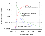 Erythemal action spectrum