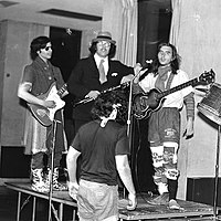Wilson (far right) and his band The (Endicott) Blind Dates in 1971