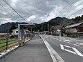 BRTのりば（日田方面）。右奥に添田方面のりば。