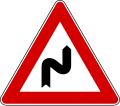 Double bend, first to right