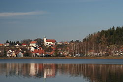 View across the Olšovec Pond
